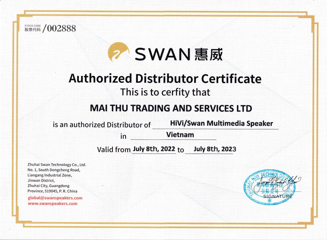 HiVi Authorized Certificate 1
